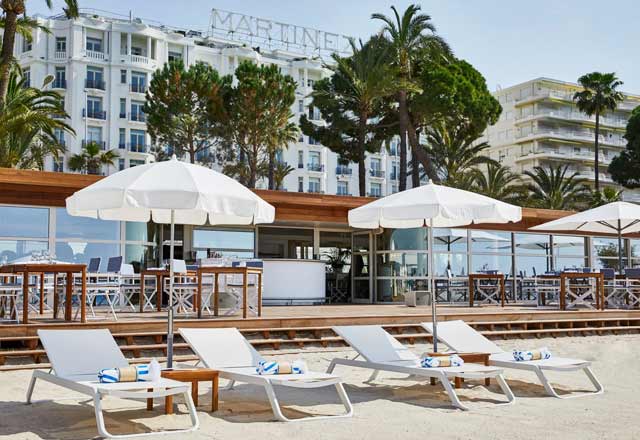 La Plage du Martinez Beach Club in Cannes (French Riviera)