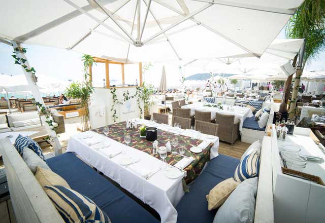 Le Bagatelle Beach Club in Saint-Tropez (French Riviera)